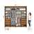 Roupeiro 02 Portas Cayman 100% MDF c/ Espelho - Ref. D337-221 - Cinamomo/Off White - Móveis Henn - Imagem 7