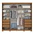 Roupeiro 02 Portas Cayman 100% MDF c/ Espelho - Ref. D337-127 - Nature/Off White - Móveis Henn - Imagem 3