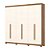 Roupeiro 06 Portas Pétrus 100% MDF - Ref. D336-127 - Nature/Off White - Móveis Henn - Imagem 2