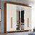 Roupeiro 06 Portas Pétrus 100% MDF - Ref. D336-127 - Nature/Off White - Móveis Henn - Imagem 1