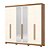 Roupeiro 06 Portas Pétrus 100% MDF - Ref. D336-127 - Nature/Off White - Móveis Henn - Imagem 2