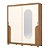 Roupeiro 06 Portas Talles - Ref. D335-127 - Nature/Off White - Móveis Henn - Imagem 2