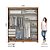 Roupeiro 06 Portas Talles - Ref. D335-127 - Nature/Off White - Móveis Henn - Imagem 4