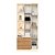 Roupeiro Multiuso Doha - D332-129 - Off White/Nature - Moveis Henn - Imagem 3