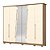 Roupeiro 06 Portas Dubai - Ref. D322-127 - Nature/Off White - Móveis Henn - Imagem 2