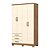 Roupeiro 04 Portas 03 Gavetas Caju - Ref. DA135-127 - Nature/Off White - Moveis Henn - Imagem 2