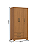 Roupeiro 91cm 03 Portas 02 Gavetas Açai - Ref. DA133-214 - Cinamomo - Moveis Henn - Imagem 7