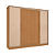 Roupeiro 265cm 04 Portas de Correr 04 Gavetas - Ref. N565 - Canela/Canela-Macadamia - Kappesberg - Imagem 6