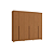 Roupeiro 06 Portas 04 Gavetas c/ Pé 100% MDF - Ref. CB02R582 - Canela - Kappesberg - Imagem 3
