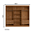 Roupeiro 06 Portas 04 Gavetas 100% MDF - Ref. R582 - Canela/Azul - Kappesberg - Imagem 5