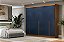 Roupeiro 06 Portas 04 Gavetas 100% MDF - Ref. R582 - Canela/Azul - Kappesberg - Imagem 1