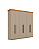 Roupeiro 06 Portas 02 Gavetas London 100% MDF - Corda/Freijo - Móveis Primavera - Imagem 5