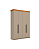 Roupeiro 04 Portas 02 Gavetas London 100% MDF - Corda/Freijo - Móveis Primavera - Imagem 5