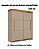 Roupeiro 02 Portas 02 Gavetas Bristol 100% MDF - Corda/Freijo - Móveis Primavera - Imagem 3