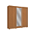 Roupeiro 223cm 03 Portas de Correr 02 Gavetas c/ Pés e Espelhos - Ref. CB01M570 - Canela/Canela - Off - Móveis Kappesberg - Imagem 7