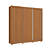 Roupeiro 223cm 03 Portas de Correr 02 Gavetas c/ Pés - Ref. CB03M570 - Canela/Canela-Off - Móveis Kappesberg - Imagem 9