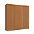 Roupeiro 223cm 03 Portas de Correr 02 Gavetas - Ref. M570 - Canela/Canela - Off - Móveis Kappesberg - Imagem 8
