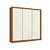Roupeiro 223cm 03 Portas de Correr 02 Gavetas - Ref. M570 - Canela/Canela - Off - Móveis Kappesberg - Imagem 9