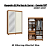 Roupeiro 143cm 02 Portas de Correr 02 Gavetas c/ Pé e Espelhos Ref. CB01N571 - Canela/Canela-Off White - Móveis Kappesberg - Imagem 3