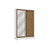 Roupeiro 02 Portas de Correr 02 Gavetas c/ Pé e Espelhos - Ref. CB01N571 - Branco/Nogueira-Verde - Móveis Kappesberg - Imagem 7