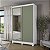 Roupeiro 02 Portas de Correr 02 Gavetas c/ Pé e Espelhos - Ref. CB01N571 - Branco/Nogueira-Verde - Móveis Kappesberg - Imagem 1