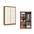 Roupeiro 143cm 02 Portas de Correr 02 Gavetas c/ Pé - Ref. CB02N571 - Canela/Canela-Off White - Móveis Kappesberg - Imagem 3