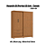 Roupeiro 180cm 03 Portas 02 Gavetas - Ref. C533 - Canela - Móveis Kappesberg - Imagem 2