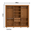 Roupeiro 232cm 06 Portas 02 Gavetas com Pé e Espelho - Ref. CB01M569 - Canela - Kappesberg - Imagem 6