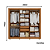 Roupeiro 232cm 06 Portas 02 Gavetas com Pé e Espelho - Ref. CB01M569 - Canela - Kappesberg - Imagem 7