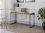 Mesa Secretária LI003 - Freijó/Preto - Linha Industrial - Kappesberg - Imagem 1
