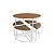 Mesa com 04 Bancos - Ref. LI038 - Canela/Branco - Linha Industrial - Kappesberg - Imagem 3