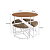 Mesa com 04 Bancos - Ref. LI038 - Canela/Branco - Linha Industrial - Kappesberg - Imagem 4