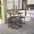 Mesa com 04 Bancos - Ref. LI038 - Canela/Preto - Linha Industrial - Kappesberg - Imagem 1