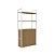 Estante Alta c/ Portas - LI041 - Canela/Branco - Linha Industrial - Kappesberg - Imagem 2