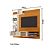 Painel Suspenso Frizz Supreme Ref. 278139 - Cinamomo/Off White - Madetec - Imagem 3