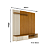 Painel Suspenso Aurora Ref. 291139 - Cinamomo/Off White - Madetec - Imagem 4