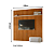 Painel Suspenso Piso-Teto Guaporé - Ref. 465139 - Cinamomo/Off White - Madetec - Imagem 3