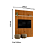 Painel Suspenso Piso-Teto Interlagos - Ref. 464139 - Cinamomo/Off White - Madetec - Imagem 3