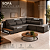 Sofa de Canto Vira-Cama Courie c/ Aparador - Rincão Estofados - Imagem 1