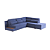 Sofa de Canto Vira-Cama Courie c/ Aparador - Rincão Estofados - Imagem 2