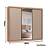 Roupeiro 03 Portas Imperial New 100% MDF - 0924M - Angelin/Duna - Moveis Castro - Imagem 7