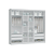 Roupeiro 03 Portas Imperial New 100% MDF - 0924M - Branco - Moveis Castro - Imagem 5