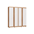 Roupeiro 04 Portas Jasper 100% MDF - 3270M - Angelin/Branco - Moveis Castro - Imagem 3