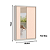 Roupeiro 02 Portas de Correr Rubi c/ Espelho G - 3927A - Branco/Blush - Moveis Castro - Imagem 7