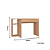 Mesa Escrivaninha Office Pixel - 4034A - Angelin - Moveis Castro - Imagem 3