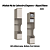 Módulo de Cabeceira Reta Elegance - 4211A - Niquel/Blanc - Móveis Castro - Imagem 1