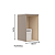 Módulo Aéreo 01 Porta Elegance - 4253A - Niquel/Blanc - Móveis Castro - Imagem 4
