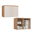 Módulo Aéreo 02 Portas Canelado Elegance - 4254A - Angelin/Blanc - Móveis Castro - Imagem 1