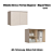 Módulo Aéreo 02 Portas Elegance - 4254A - Niquel/Blanc - Móveis Castro - Imagem 1