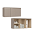 Módulo Aéreo 03 Portas Elegance - 4255A - Niquel - Móveis Castro - Imagem 1